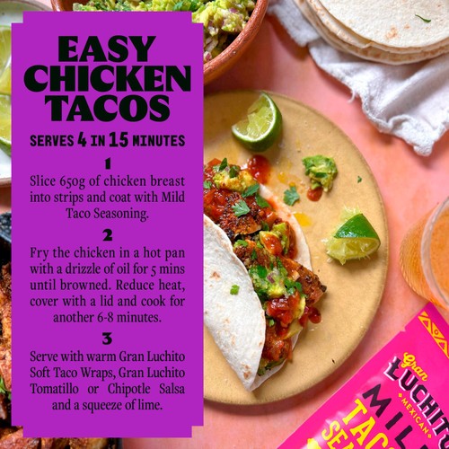 Gran Luchito 'Mild' Ancho BBQ Seasoning Fajita & Taco Seasoning Mix thumbnail 6