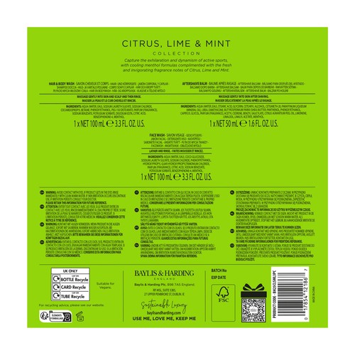 Baylis & Harding Citrus, Lime & Mint Men's Refreshing Essentials Trio Gift thumbnail 8