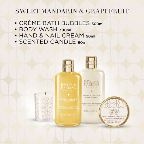 Baylis & Harding Sweet Mandarin & Grapefruit Candlelit Bathing Gift Set thumbnail 4