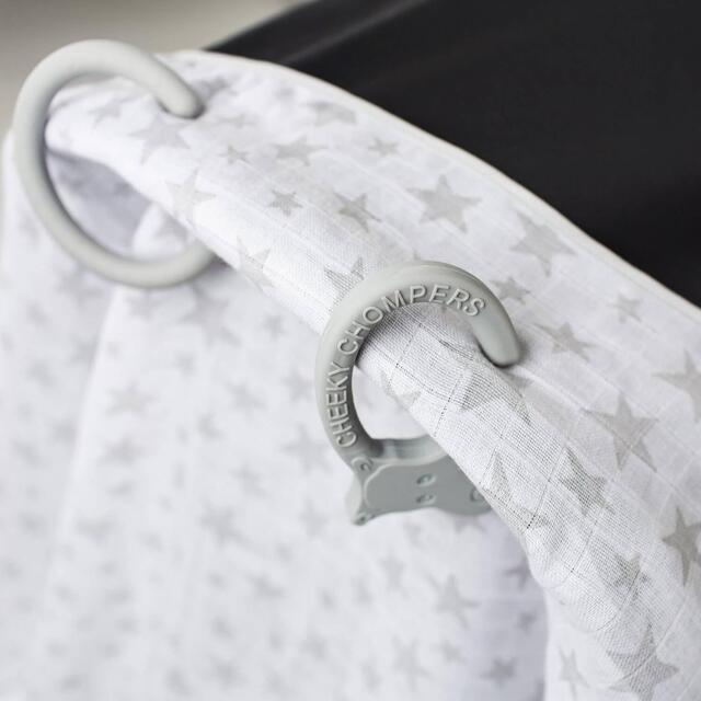 Cheeky Chompers 6 in 1 Multi Muslin Silver Stars thumbnail 6