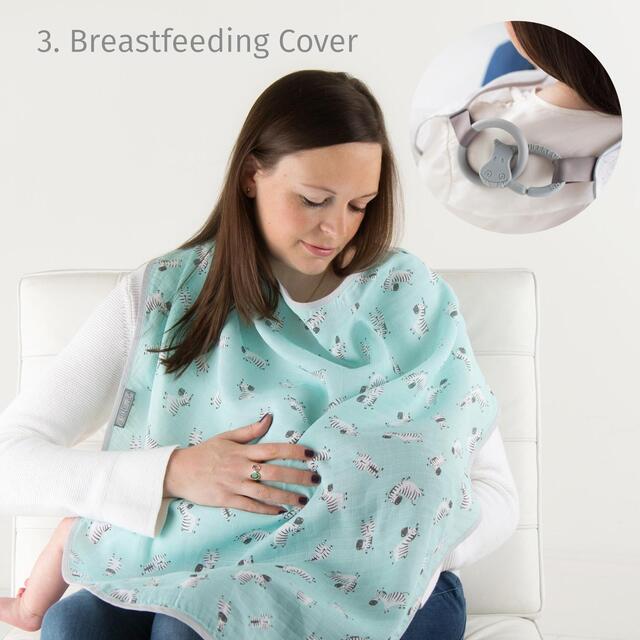 Cheeky Chompers 6 in 1 Multi Muslin Silver Stars thumbnail 7