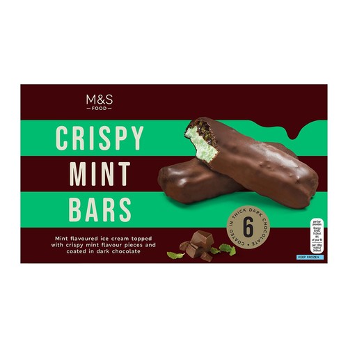 M&S Crispy Mint Chocolate Ice Cream Bars
