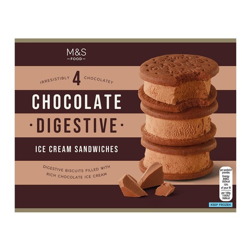 M&S Chocolate Digestive Ice Cream Sandwiches thumbnail 3