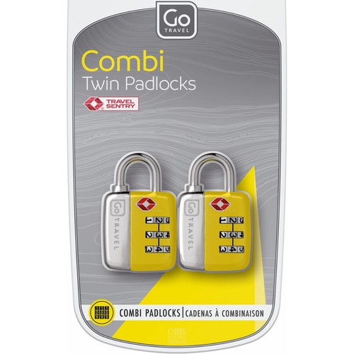 Go Travel Combi Twin Yellow TSA Padlock