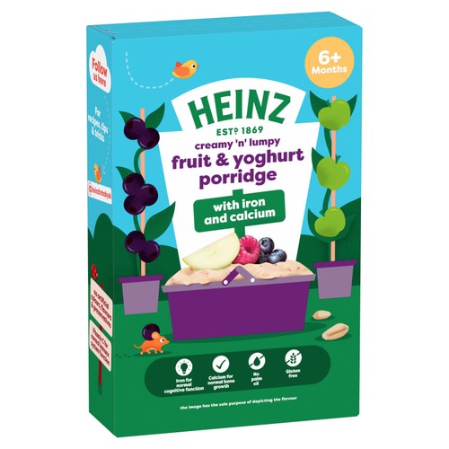 Heinz Fruit Yogurt Porridge Baby Food 6+ Months thumbnail 2