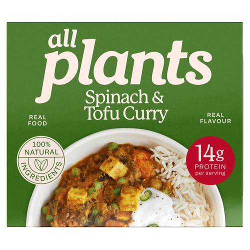 all plants Spinach & Tofu Curry