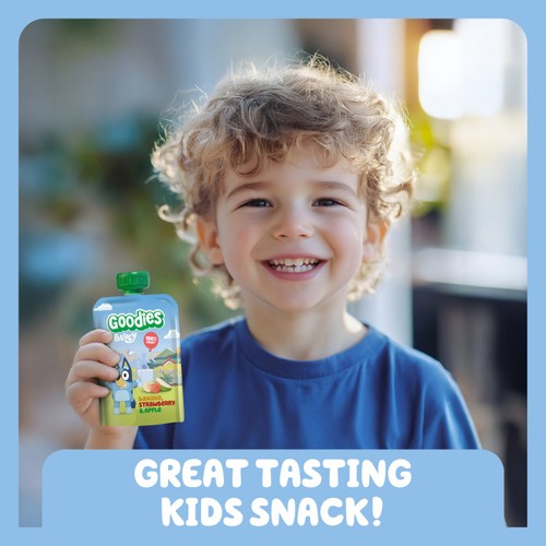 Goodies BLUEY Kids Banana,Strawberry&Apple Smoothie Fruit Pouch Multipack thumbnail 5