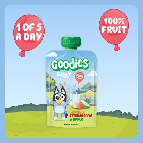 Goodies BLUEY Kids Banana,Strawberry&Apple Smoothie Fruit Pouch Multipack thumbnail 8