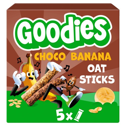 Goodies Kids Snack Chocolate & Banana Oaty Bars Twin Stix Multipack