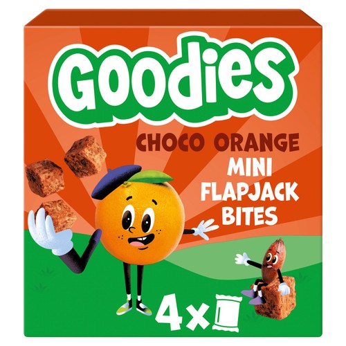 Goodies Kids Snack Chocolate Orange Mini Flapjack Oaty Bar Bites Multipack