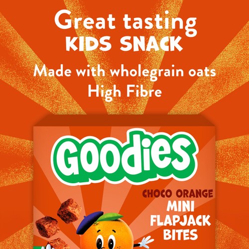 Goodies Kids Snack Chocolate Orange Mini Flapjack Oaty Bar Bites Multipack thumbnail 2