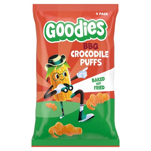 Goodies Kids Snack Crocodile BBQ Puffs Multipack