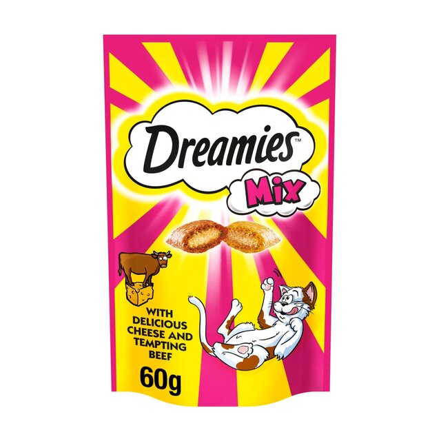 Dreamies Mix Cat Treat Biscuits with Cheese & Beef
