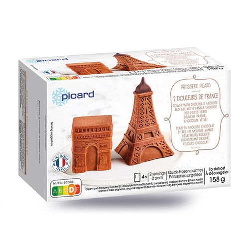 Picard 2 Christmas Chocolate and Vanilla Mousse Dessert Frozen