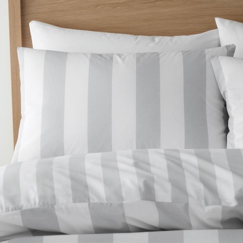 Catherine Lansfield Cove Stripe Single Duvet Set Silver thumbnail 3