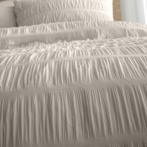 Catherine Lansfield Seersucker Single Duvet Set Natural thumbnail 3