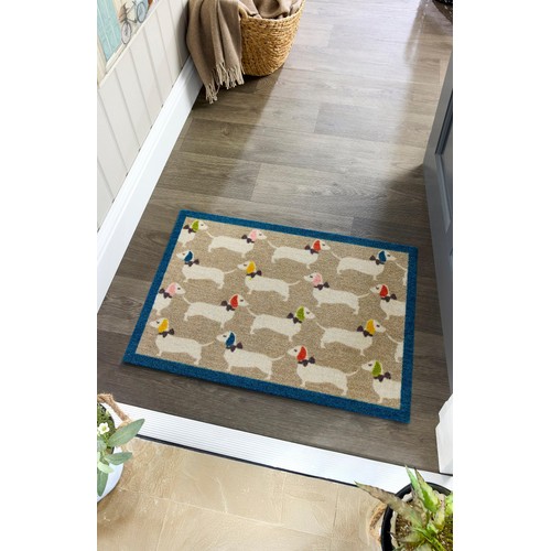 Howler & Scratch Bright Doggie Patterned Mat, 50x75cm thumbnail 3