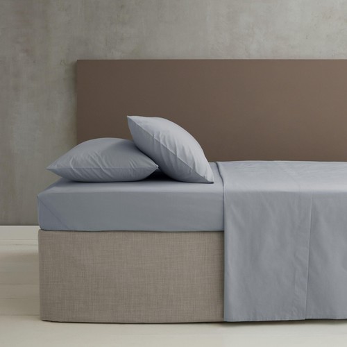Catherine Lansfield Easy Iron Percale Oxford PIllowcase Pair Grey thumbnail 2