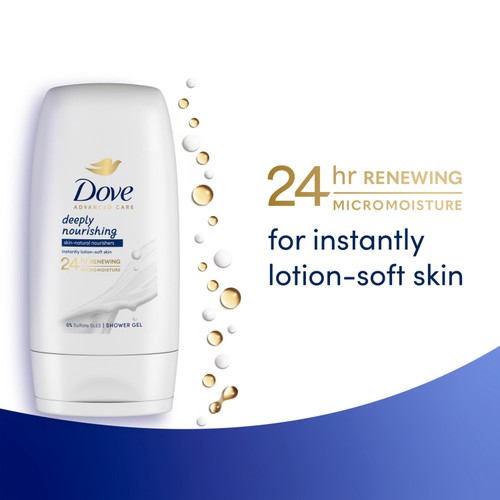 Dove Deeply Nourishing Advanced Care Body Wash Shower Gel Travel Size thumbnail 2