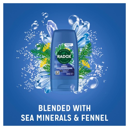 Radox Feel Awake Mood Boosting 2-in-1 Shower Gel & Shampoo Travel Size thumbnail 2