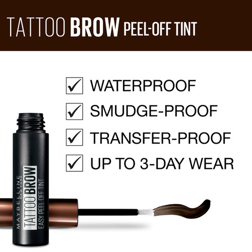 Maybelline Tattoo Brow Peel Off Tint Gel Warm Brown thumbnail 2