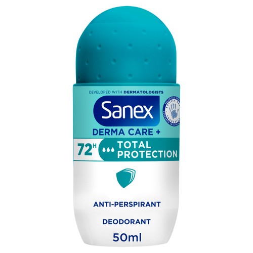 Sanex Derma Care+ Total Protection 72-Hour Antiperspirant Roll-On Deodorant
