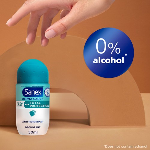 Sanex Derma Care+ Total Protection 72-Hour Antiperspirant Roll-On Deodorant thumbnail 5