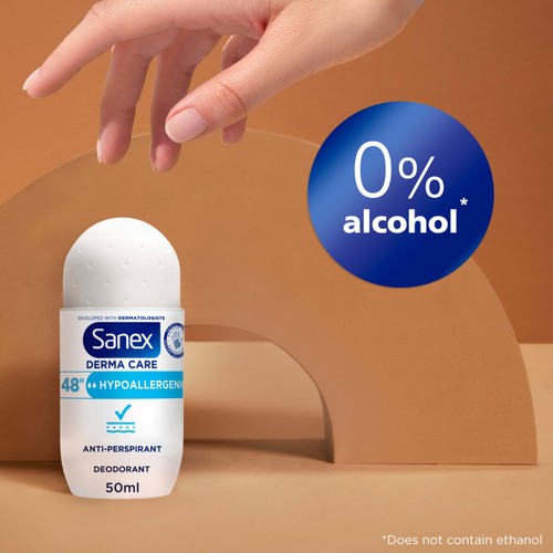 Sanex Derma Care Hypoallergenic 48-Hour Antiperspirant Roll-On Deodorant thumbnail 4