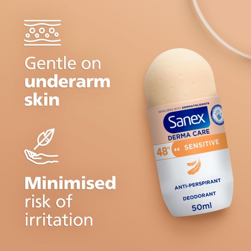 Sanex Derma Care Sensitive 48-Hour Antiperspirant Roll-On Deodorant thumbnail 3