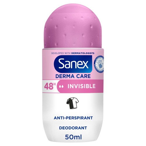 Sanex Derma Care Invisible 48-Hour Antiperspirant Roll-On Deodorant