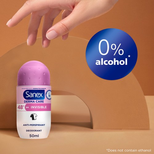 Sanex Derma Care Invisible 48-Hour Antiperspirant Roll-On Deodorant thumbnail 4