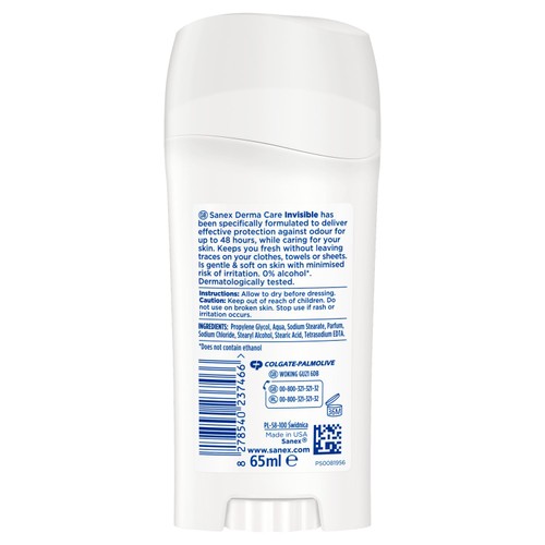 Sanex Invisible Dry Deodorant Stick thumbnail 2