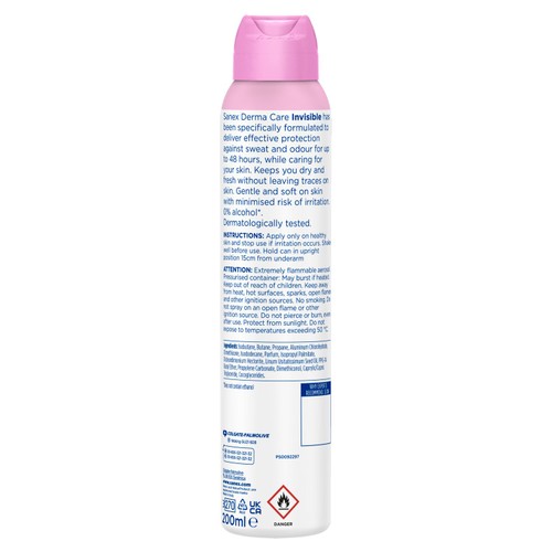 Sanex Derma Care+ Invisible 48-Hour Antiperspirant Spray Deodorant thumbnail 2