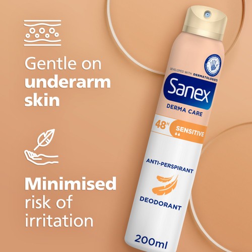 Sanex Derma Care Sensitive 48-Hour Antiperspirant Spray Deodorant thumbnail 4