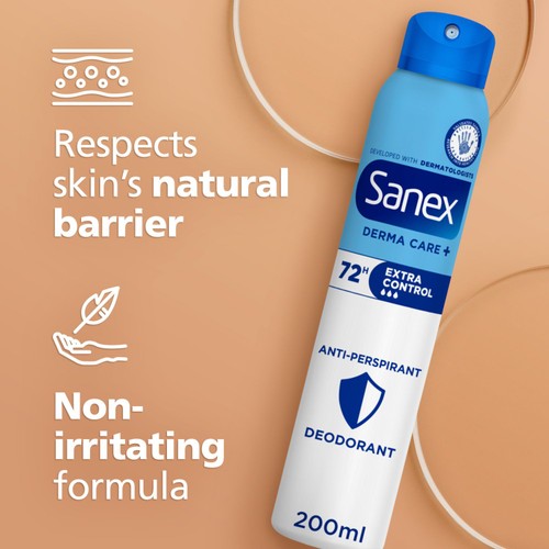 Sanex Derma Care+ Extra Control 72-Hour Antiperspirant Spray Deodorant thumbnail 3