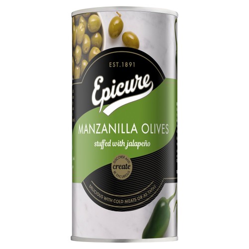 Epicure  Manzanilla Stuffed Olives with Jalapeno MSG FREE