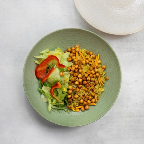 KitchenCraft Stoneware Coupe 22cm Bowl Set, Green thumbnail 6