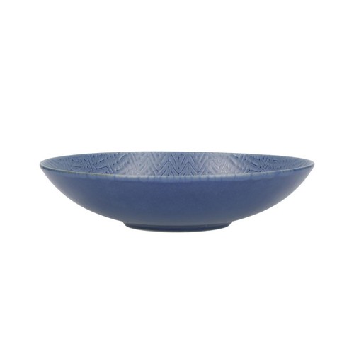 KitchenCraft Stoneware Coupe 22cm Bowl Set, Blue Embossed thumbnail 4