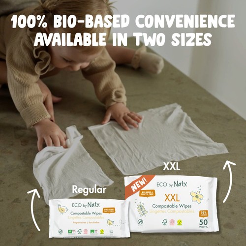 Naty Extra Large Baby Wipes XXL Wipes 50pk thumbnail 7