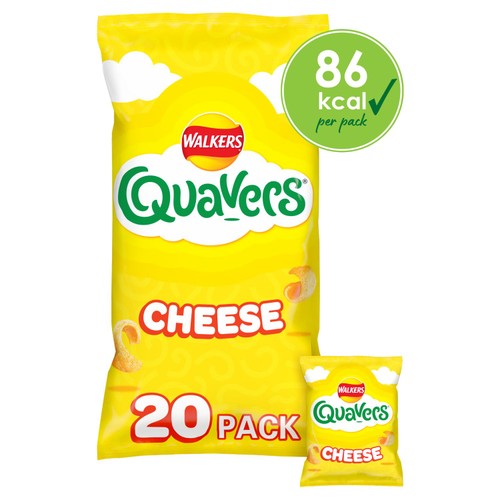 Walkers Quavers Cheese Multipack Snacks Crisps 20x16g