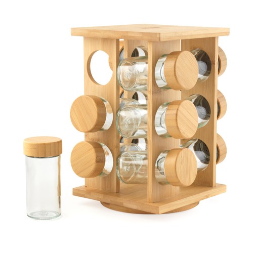Salter Bamboo 12 Jar Spice Rack FSC 100%