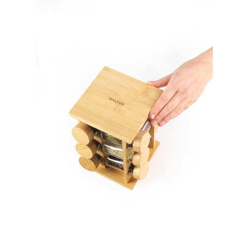 Salter Bamboo 12 Jar Spice Rack FSC 100% thumbnail 7