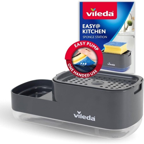 Vileda Sinkside Dispenser With Holder Grey