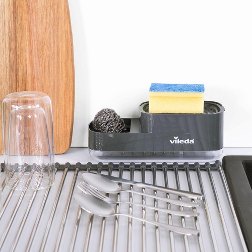 Vileda Sinkside Dispenser With Holder Grey thumbnail 2
