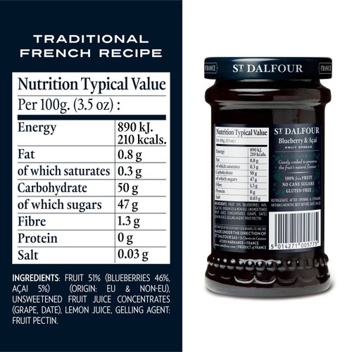 St Dalfour Blueberry & Acai Fruit Spread thumbnail 7