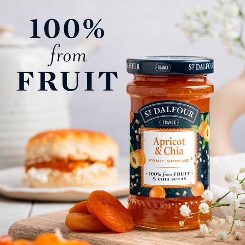 St Dalfour Apricot & Chia Fruit Spread thumbnail 3