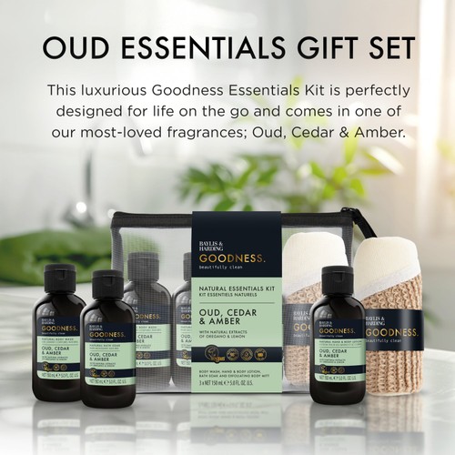 Baylis & Harding Goodness Oud, Cedar & Amber Essentials Gift Set thumbnail 6