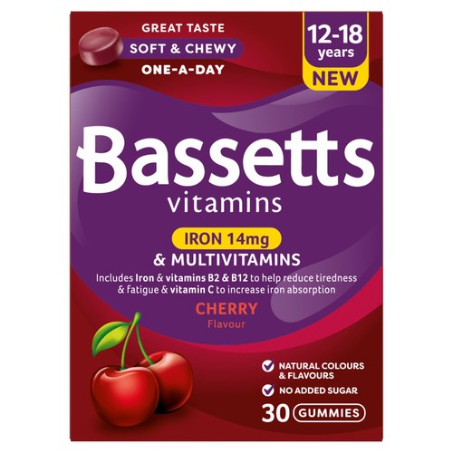 Bassetts Vitamins 12-18 Cherry Iron & Multivitamins