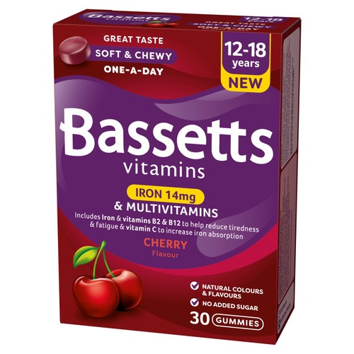 Bassetts Vitamins 12-18 Cherry Iron & Multivitamins thumbnail 2