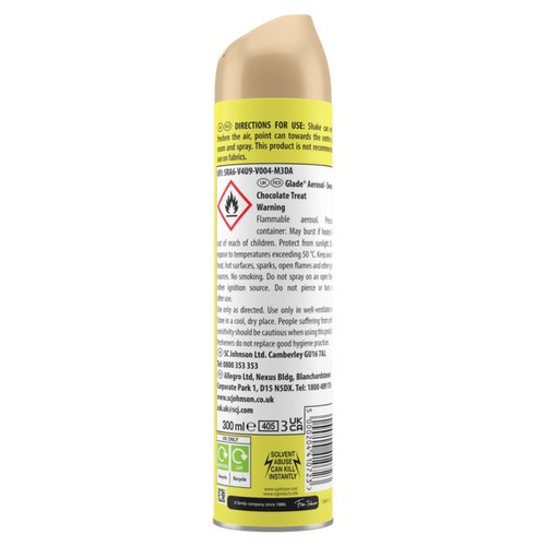 Glade Aerosol Air Freshener Sweet Chocolate Treat 300ml thumbnail 7